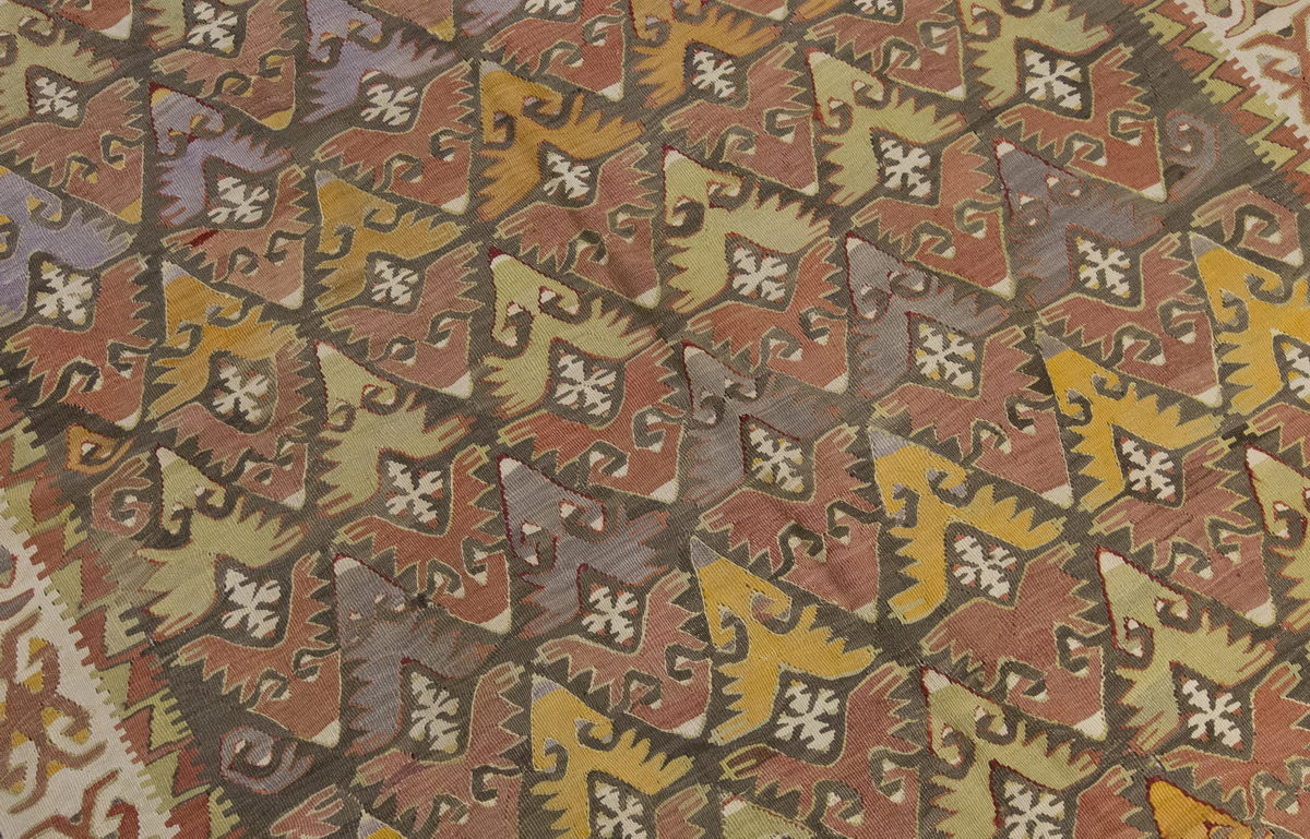Vintage Large Konya Kilim, 172 x 442 cm / 5.8 x 14.6 ft Kilim