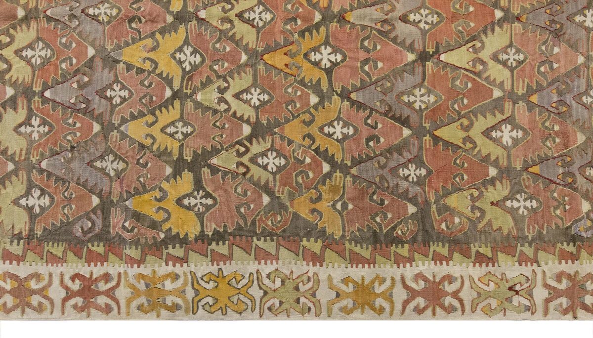 Vintage Large Konya Kilim, 172 x 442 cm / 5.8 x 14.6 ft Kilim