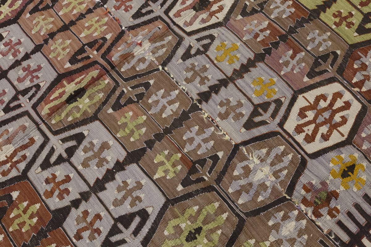 Vintage Large Konya Kilim, 176 x 340 cm / 5.9 x 11.2 ft Kilim