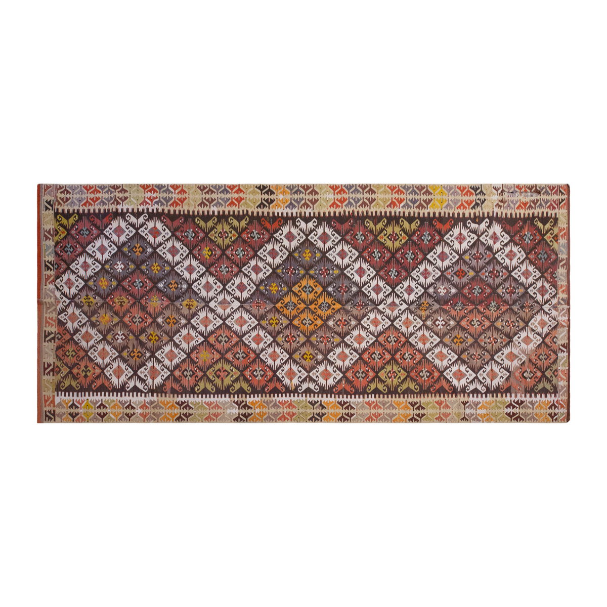 Vintage Large Konya Kilim, 176 x 515 cm / 5.9 x 17 ft Kilim