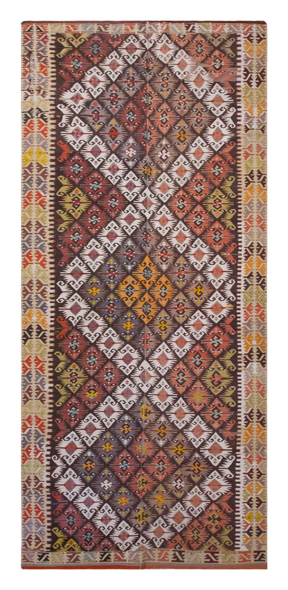 Vintage Large Konya Kilim, 176 x 515 cm / 5.9 x 17 ft Kilim