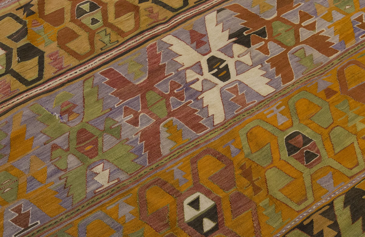 Vintage Large Konya Kilim, 177 x 442 cm / 6 x 14.6 ft Kilim