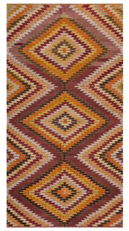 Vintage Large Konya Kilim, 179 x 340 cm / 6 x 11.2 ft Kilim