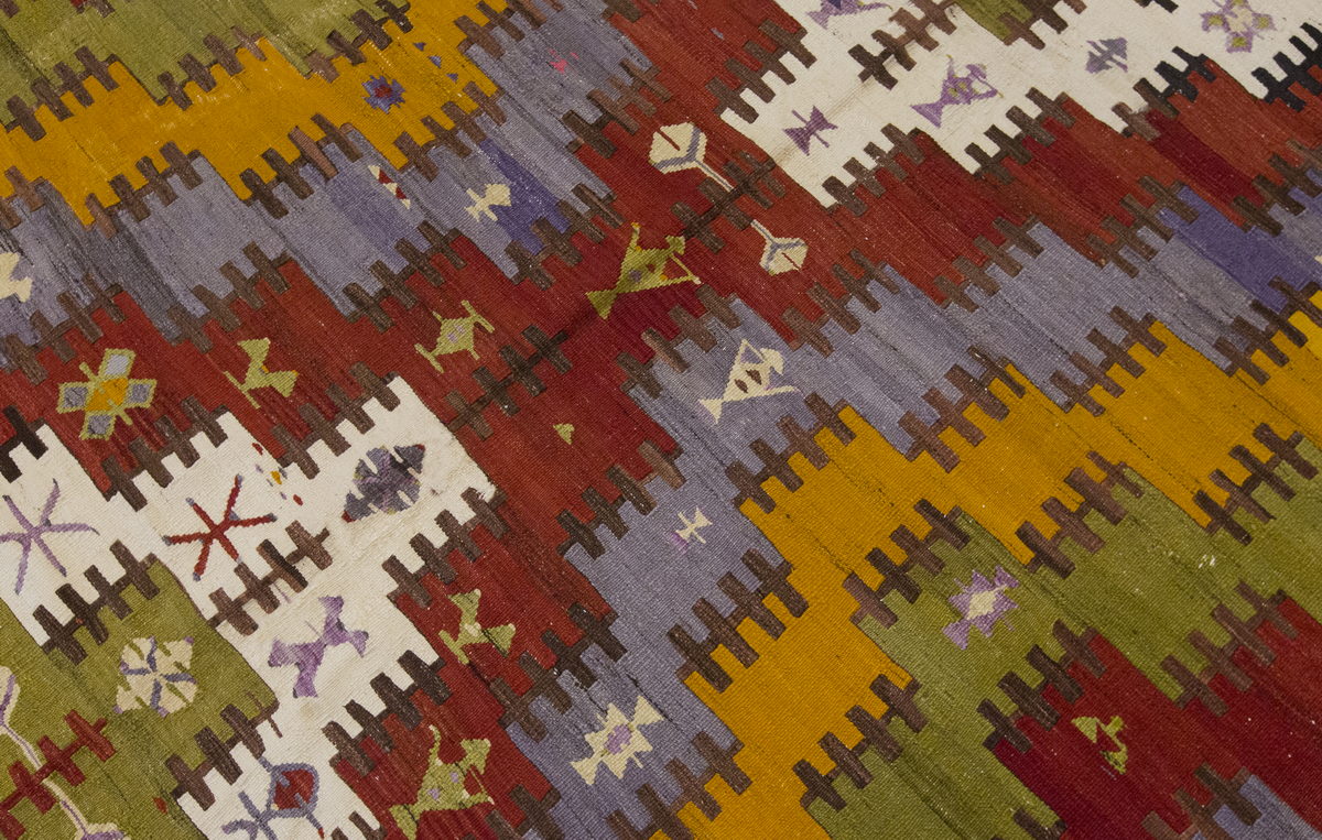 Vintage Large Konya Kilim, 180 x 324 cm / 6 x 10.8 ft Kilim