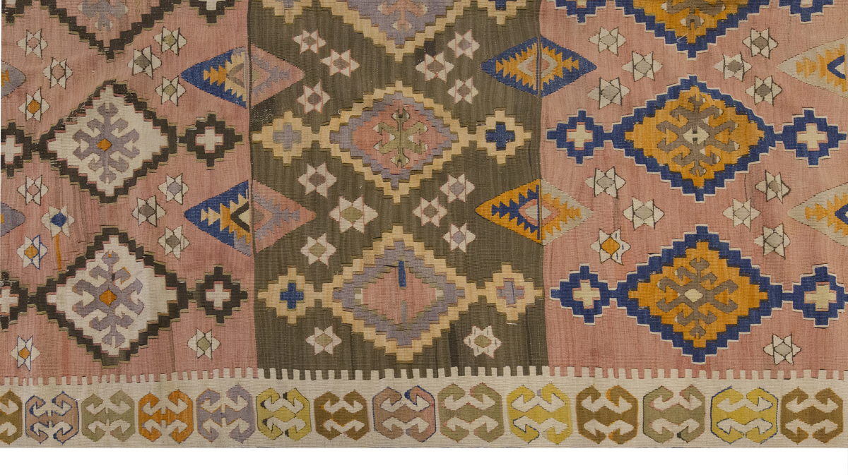 Vintage Large Konya Kilim, 180 x 426 cm / 6 x 14 ft Kilim