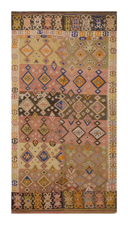 Vintage Large Konya Kilim, 180 x 426 cm / 6 x 14 ft Kilim