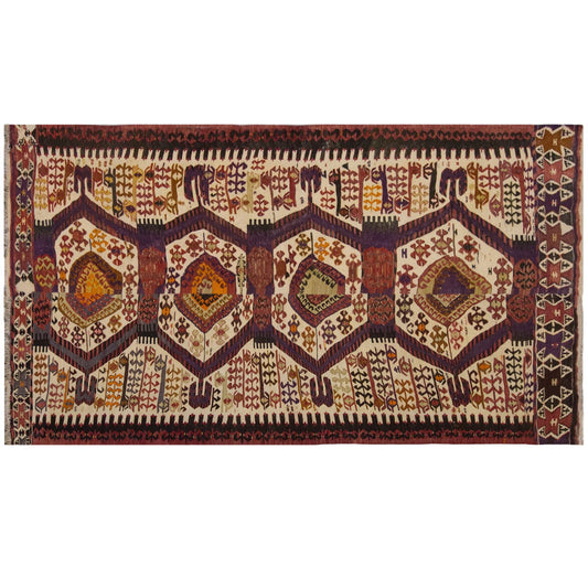 Vintage Large Konya Kilim, 184 x 302 cm / 6 x 10 ft Kilim
