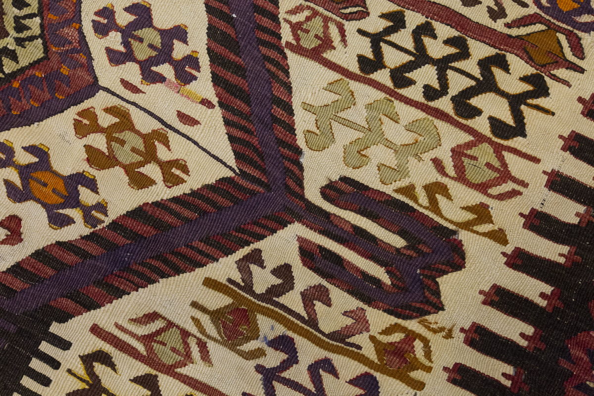 Vintage Large Konya Kilim, 184 x 302 cm / 6 x 10 ft Kilim