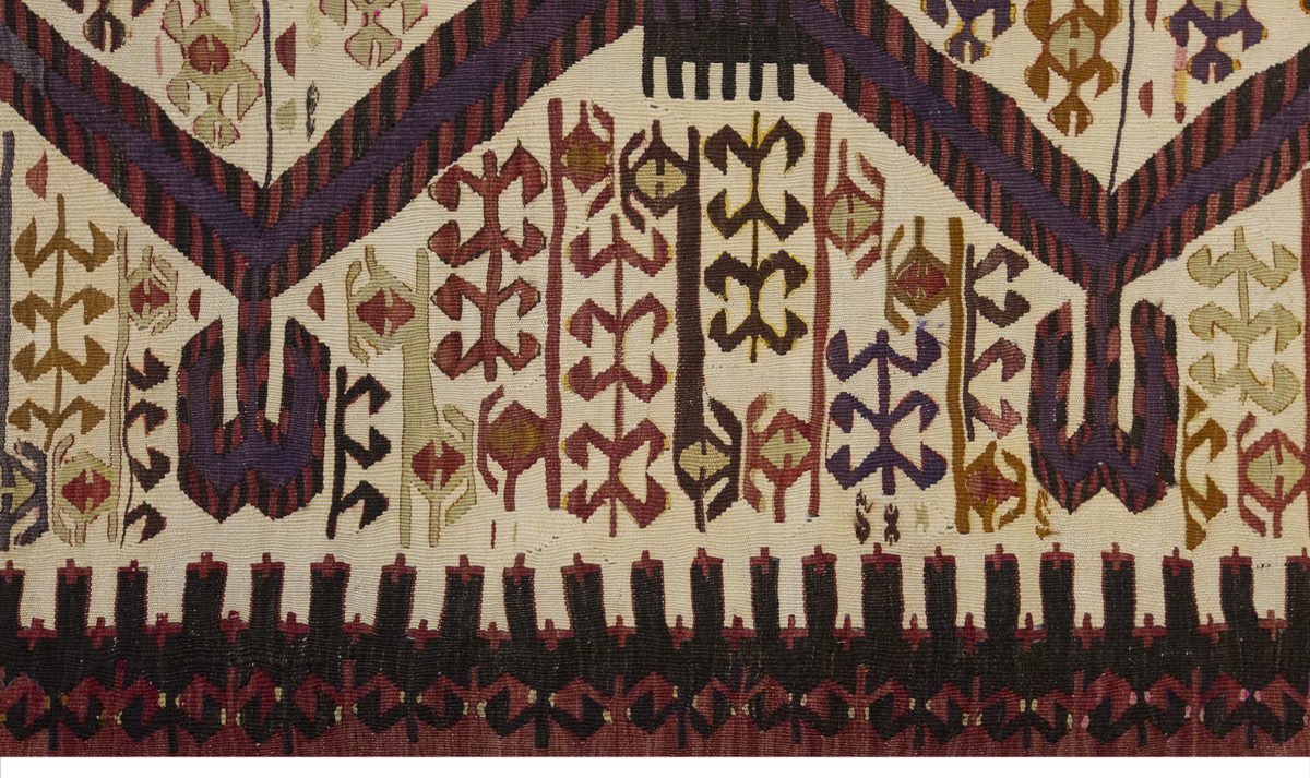 Vintage Large Konya Kilim, 184 x 302 cm / 6 x 10 ft Kilim