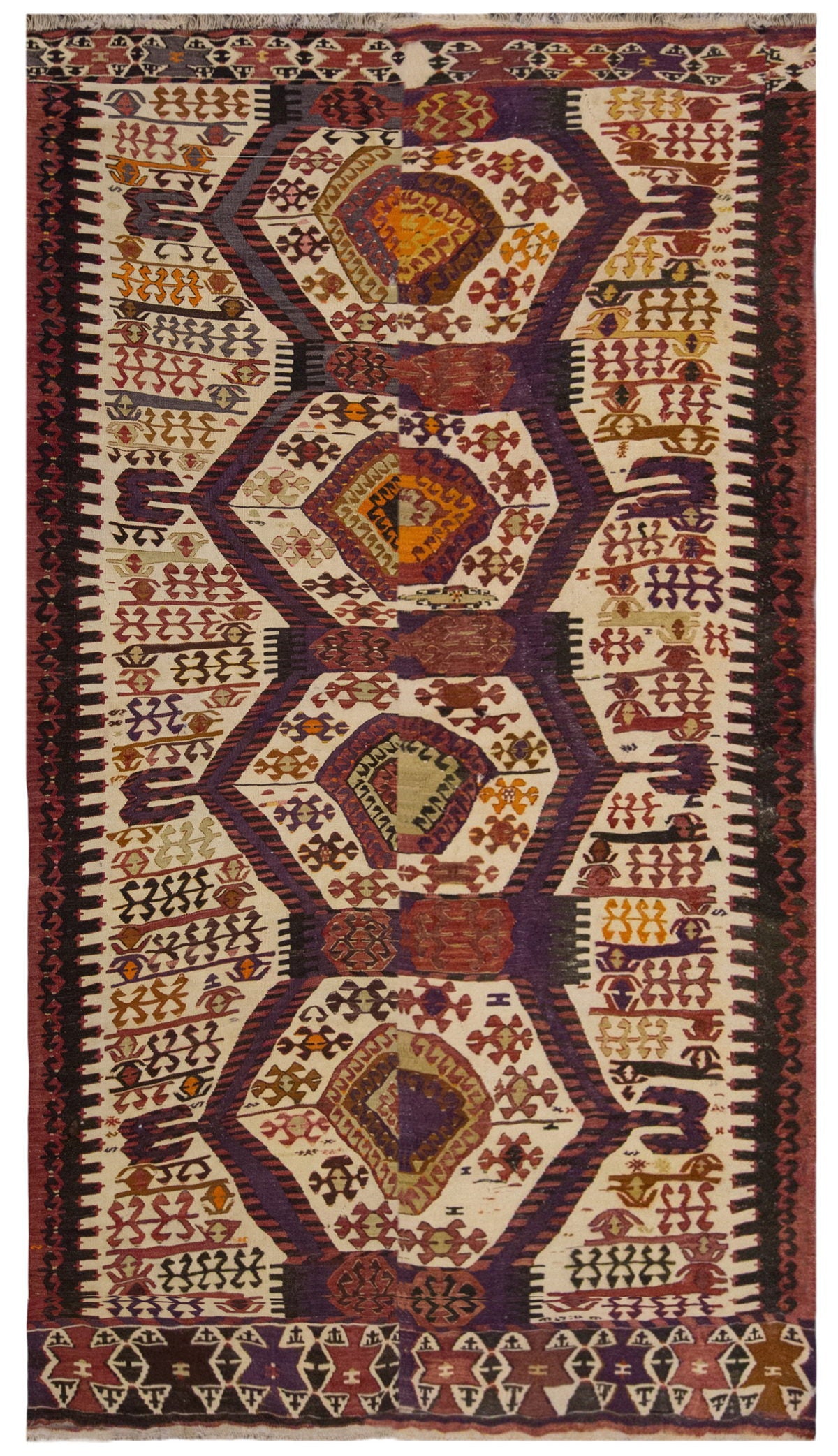 Vintage Large Konya Kilim, 184 x 302 cm / 6 x 10 ft Kilim