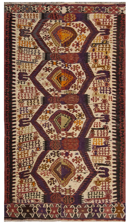 Vintage Large Konya Kilim, 184 x 302 cm / 6 x 10 ft Kilim
