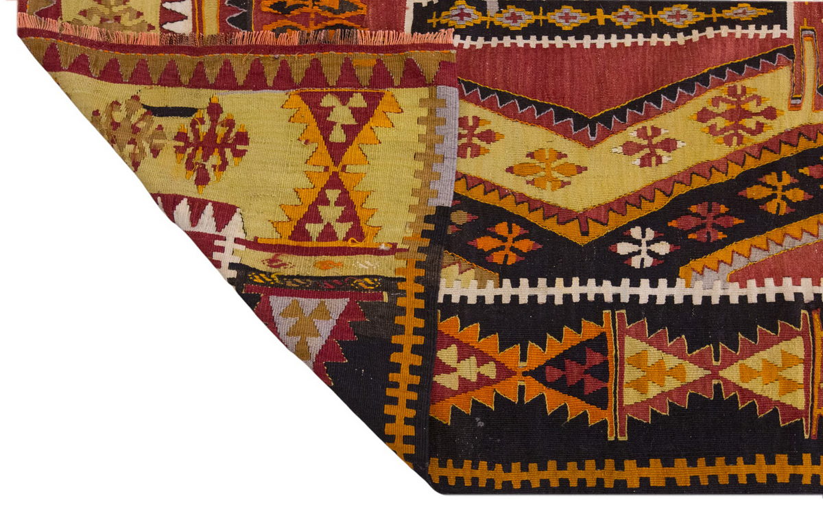 Vintage Large Konya Kilim, 187 x 415 cm / 6.2 x 13.7 ft Kilim