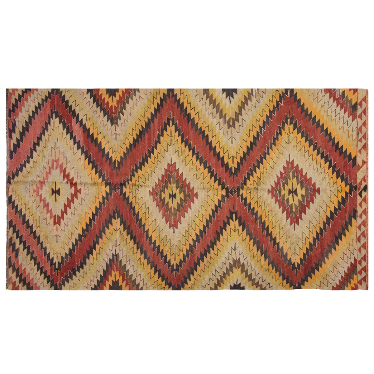 Vintage Large Konya Kilim, 191 x 345 cm / 6.3 x 11.4 ft Kilim