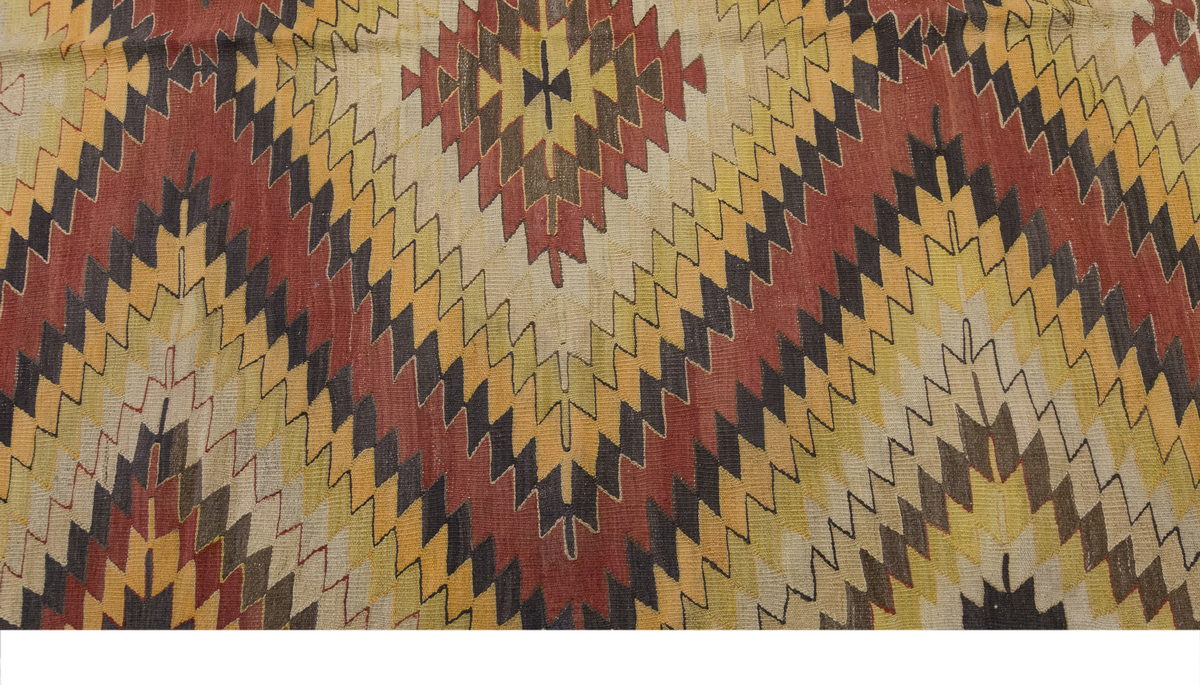 Vintage Large Konya Kilim, 191 x 345 cm / 6.3 x 11.4 ft Kilim