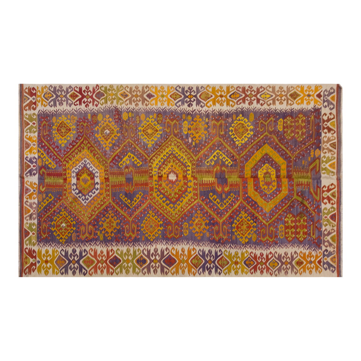 Vintage Large Konya Kilim, 192 x 400 cm / 6.4 x 13.1 ft Kilim