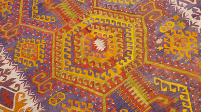 Vintage Large Konya Kilim, 192 x 400 cm / 6.4 x 13.1 ft Kilim