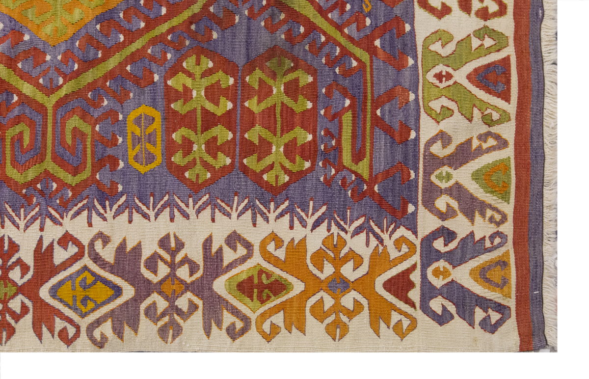 Vintage Large Konya Kilim, 192 x 400 cm / 6.4 x 13.1 ft Kilim
