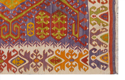 Vintage Large Konya Kilim, 192 x 400 cm / 6.4 x 13.1 ft Kilim