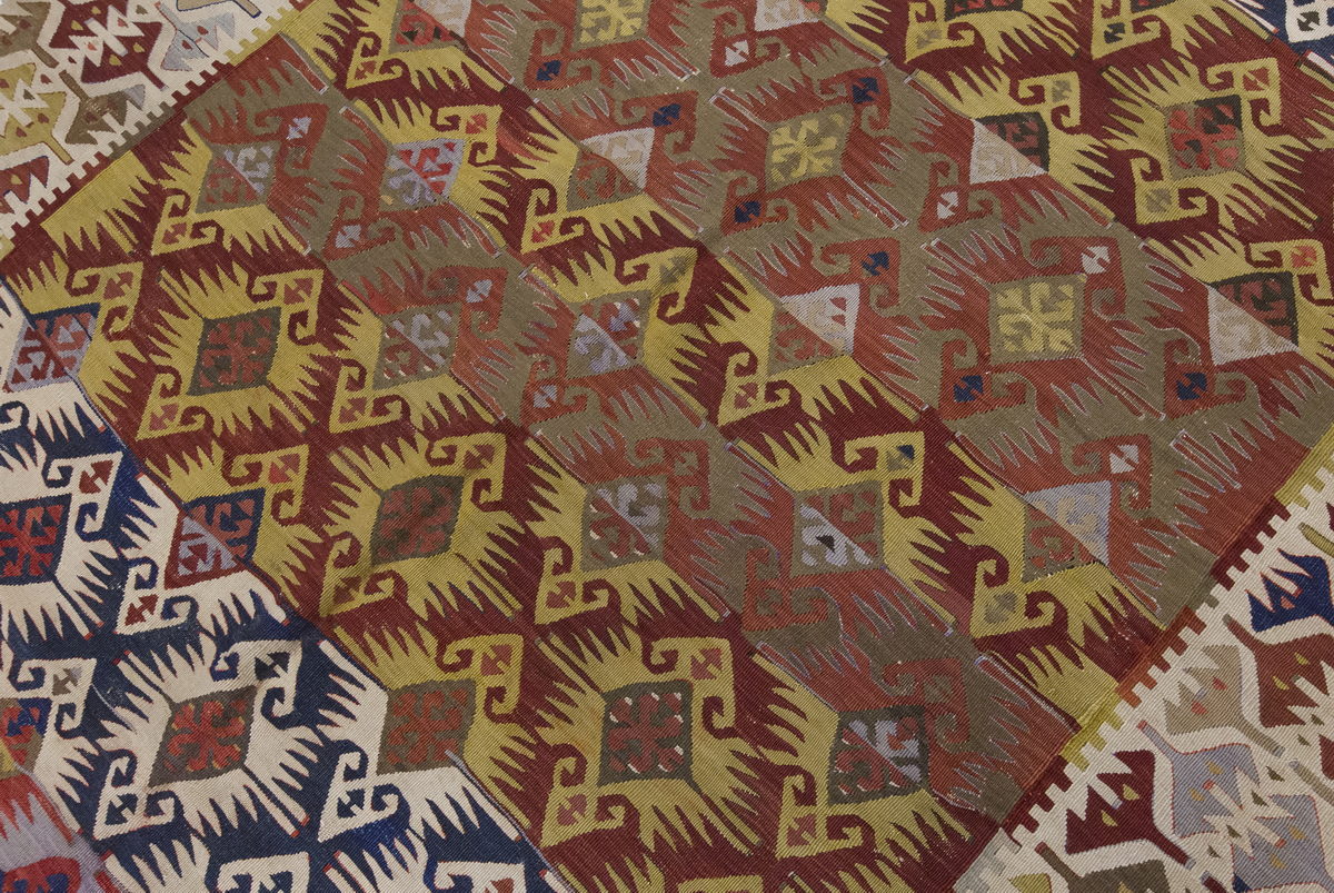 Vintage Large Konya Kilim, 192 x 436 cm / 6.4 x 14.4 ft Kilim