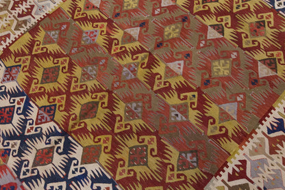 Vintage Large Konya Kilim, 192 x 436 cm / 6.4 x 14.4 ft Kilim