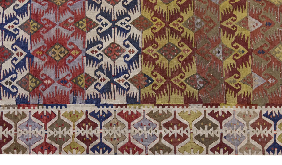 Vintage Large Konya Kilim, 192 x 436 cm / 6.4 x 14.4 ft Kilim