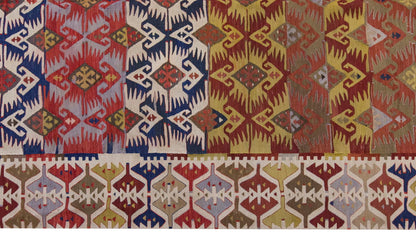 Vintage Large Konya Kilim, 192 x 436 cm / 6.4 x 14.4 ft Kilim