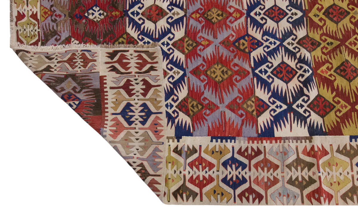 Vintage Large Konya Kilim, 192 x 436 cm / 6.4 x 14.4 ft Kilim