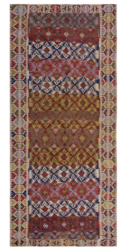 Vintage Large Konya Kilim, 192 x 436 cm / 6.4 x 14.4 ft Kilim
