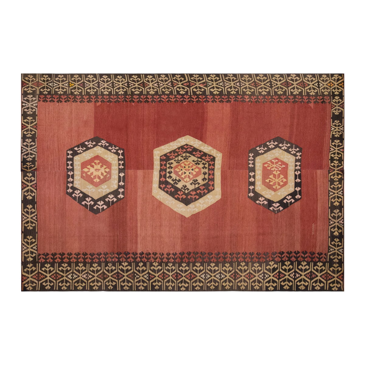 Vintage Large Konya Kilim, 200 x 334 cm / 6.7 x 12 ft Kilim