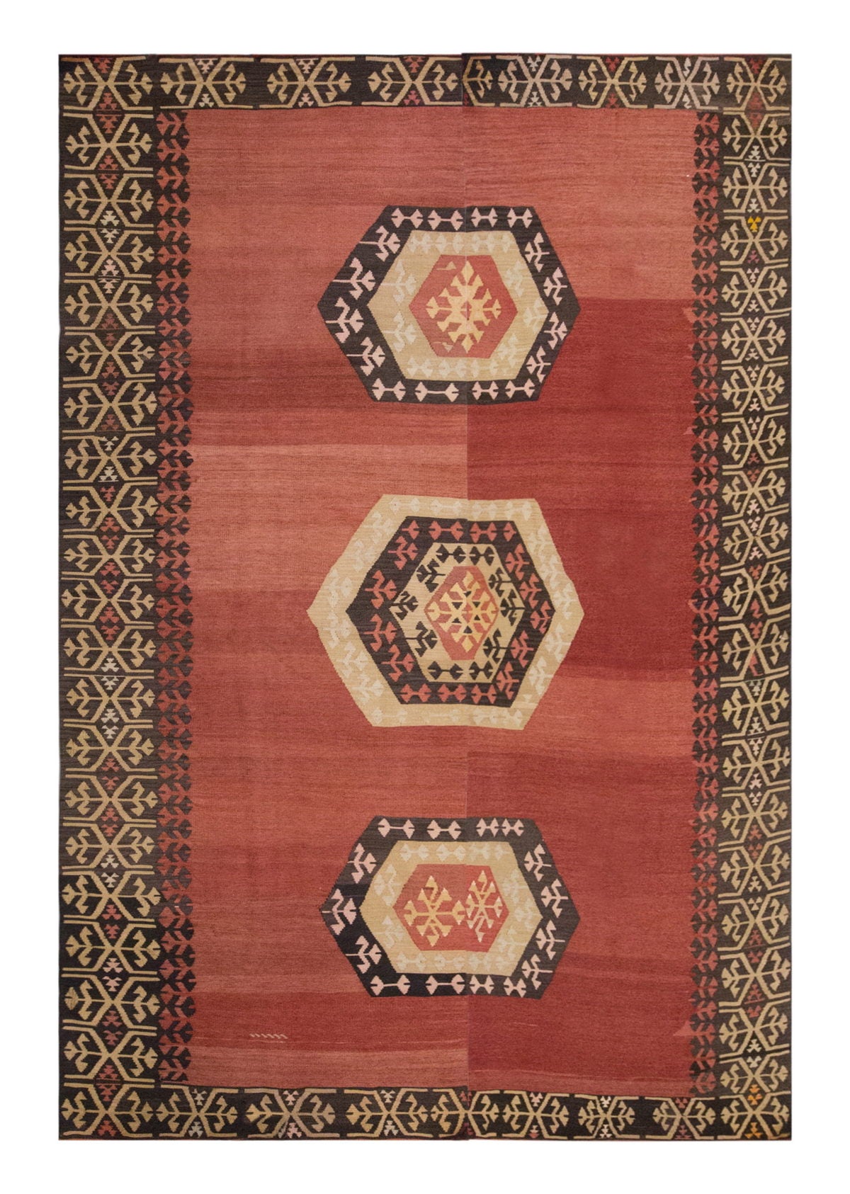 Vintage Large Konya Kilim, 200 x 334 cm / 6.7 x 12 ft Kilim