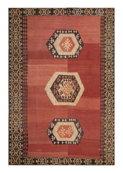 Vintage Large Konya Kilim, 200 x 334 cm / 6.7 x 12 ft Kilim