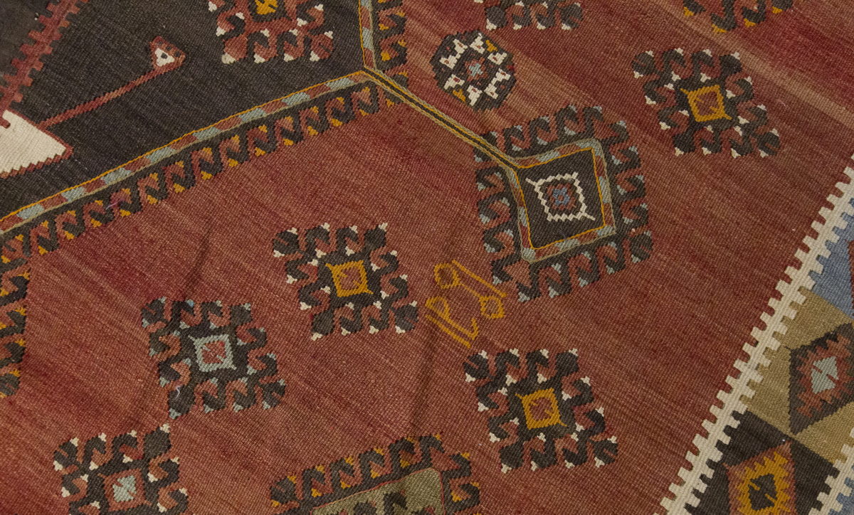 Vintage Large Konya Kilim, 205 x 525 cm / 6.9 x 17.3 ft Kilim