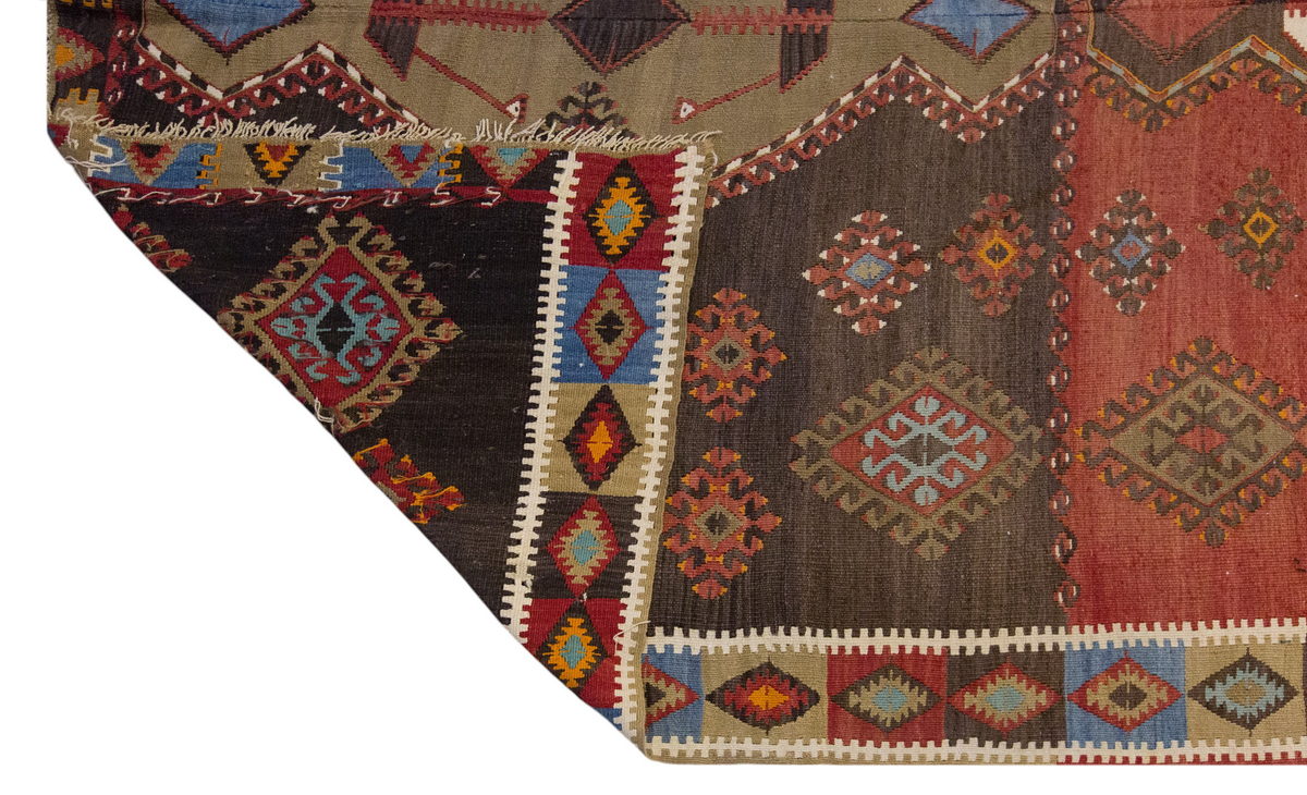 Vintage Large Konya Kilim, 205 x 525 cm / 6.9 x 17.3 ft Kilim