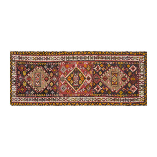 Vintage Large Malatya-Akçadağ Kilim, 140 x 430 cm / 4.7 x 14.1 ft Kilim