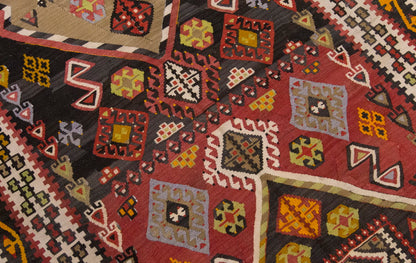 Vintage Large Malatya-Akçadağ Kilim, 140 x 430 cm / 4.7 x 14.1 ft Kilim