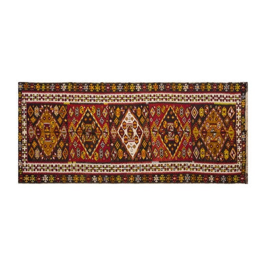 Vintage Large Malatya-Akçadağ Kilim, 151 x 420 cm / 5 x 13.9 ft Kilim