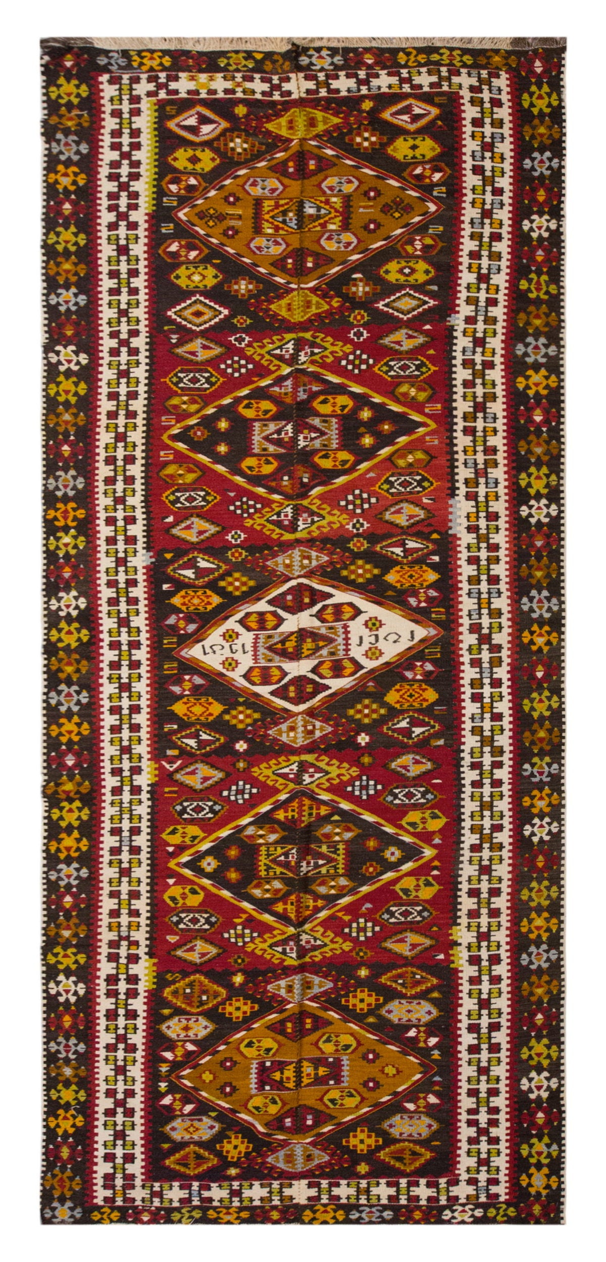 Vintage Large Malatya-Akçadağ Kilim, 151 x 420 cm / 5 x 13.9 ft Kilim