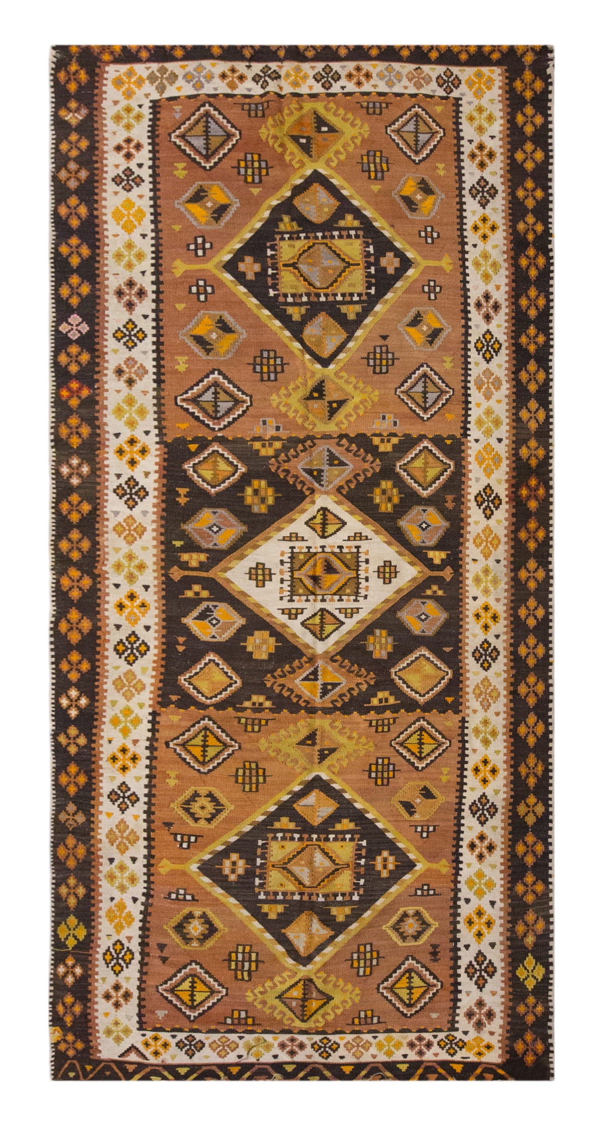 Vintage Large Malatya-Akçadağ Kilim, 151 x 420 cm / 5 x 13.9 ft Kilim
