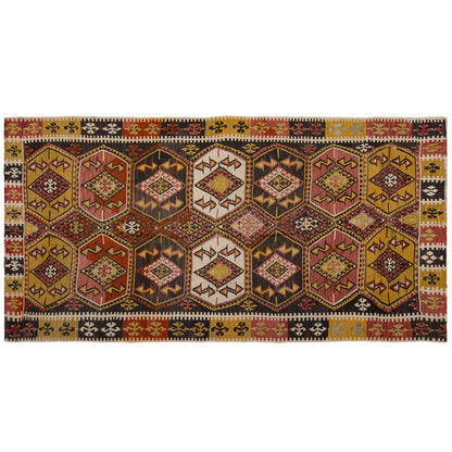 Vintage Large Malatya-Akçadağ Kilim, 173 x 348 cm / 5.8 x 11.5 ft Kilim