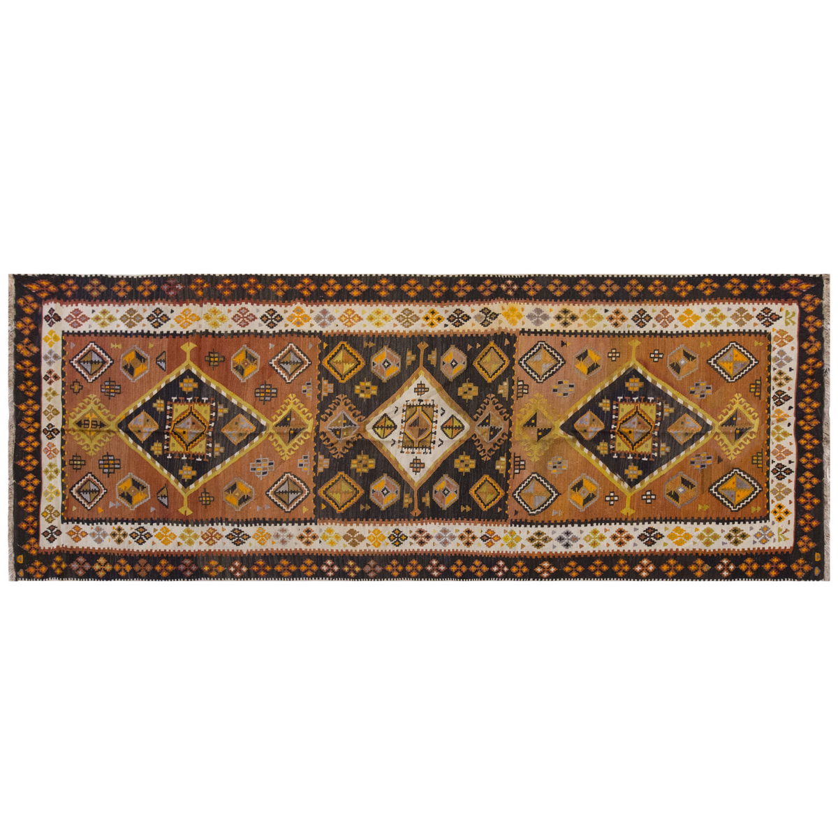 Vintage Large Malatya Kilim, 146 x 356 cm / 4.9 x 11.8 ft Kilim