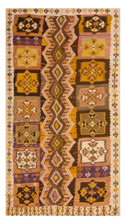 Vintage Large Malatya Kilim, 180 x 344 cm / 6 x 11.3 ft Kilim