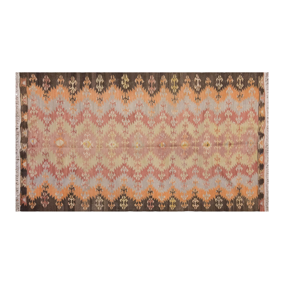 Vintage Large Manisa-Köprübaşı Kilim, 149 x 304 cm / 5 x 10 ft Kilim