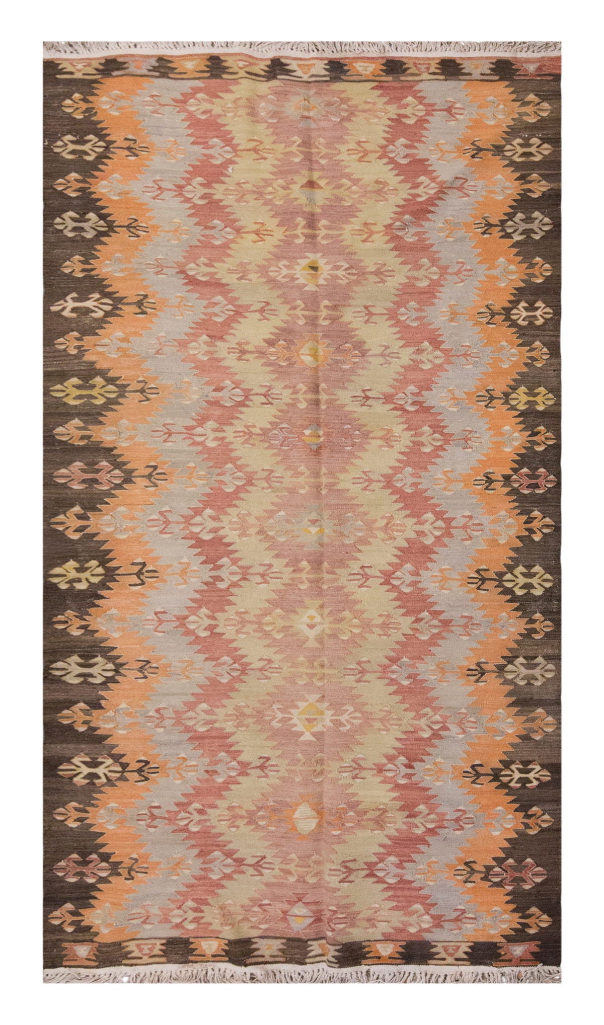 Vintage Large Manisa-Köprübaşı Kilim, 149 x 304 cm / 5 x 10 ft Kilim