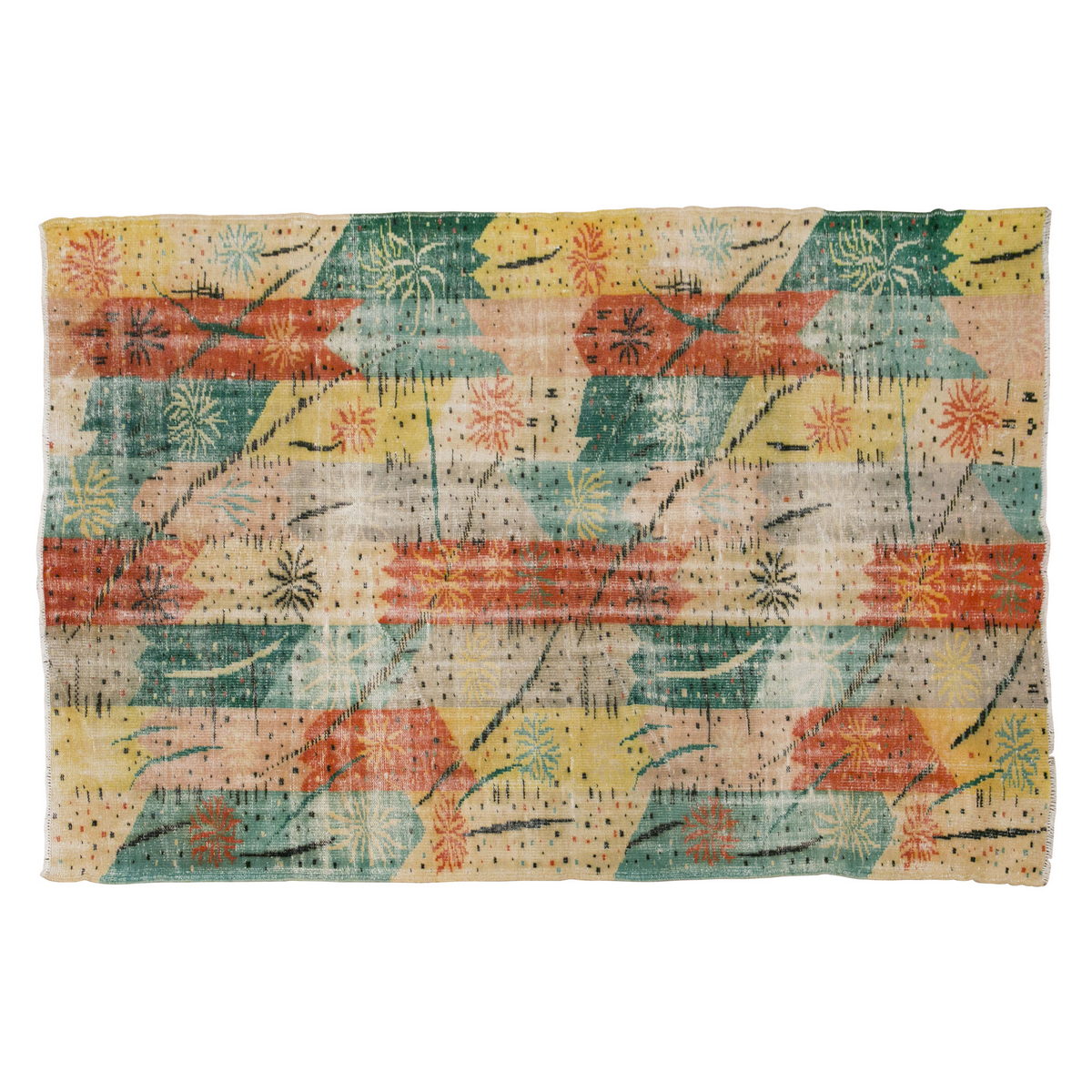 Vintage Large Rug,  6" x 8'7" feet / 180 x 262 cm