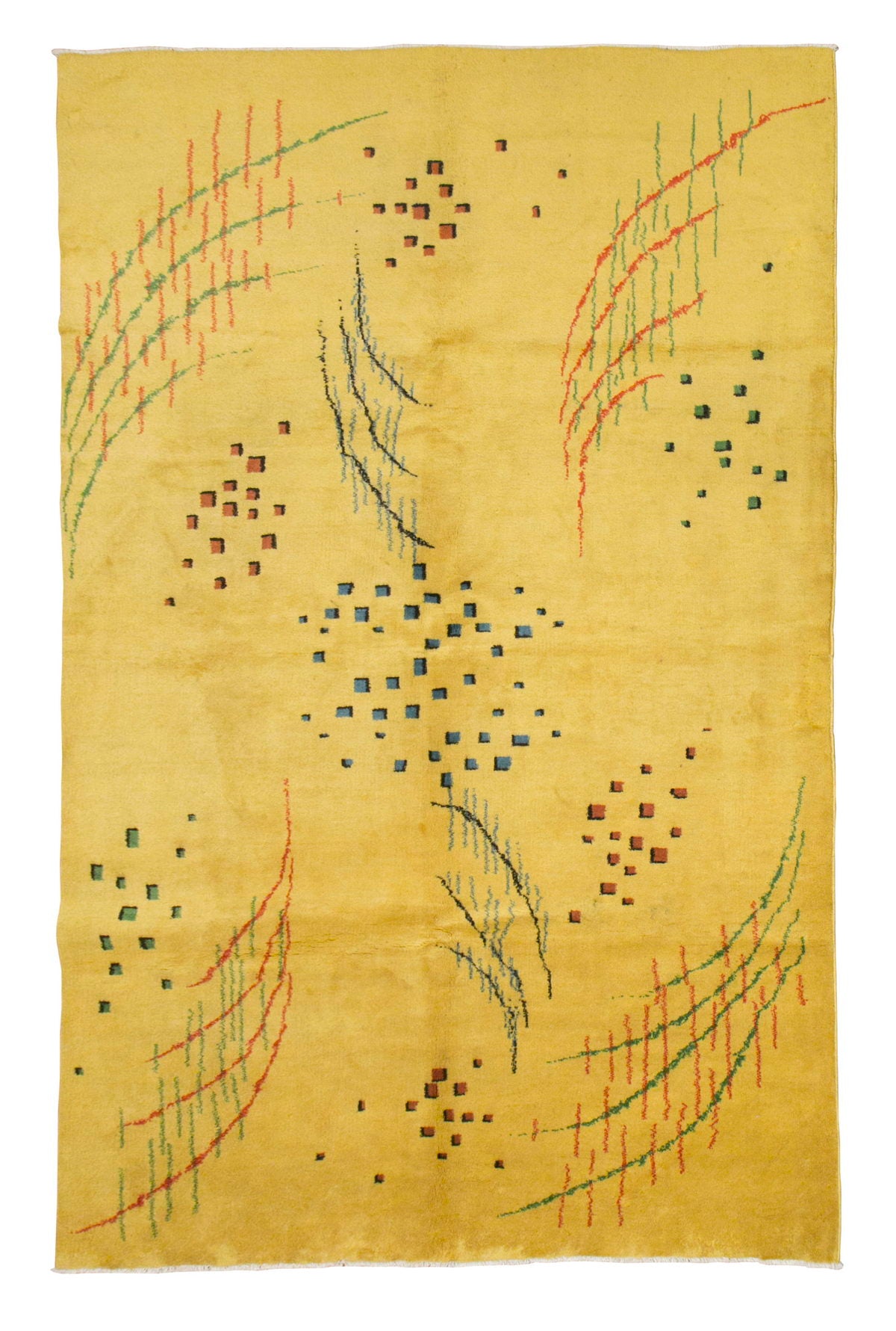Vintage Large Rug,  6'4" x 10'2" feet / 192 x 310 cm