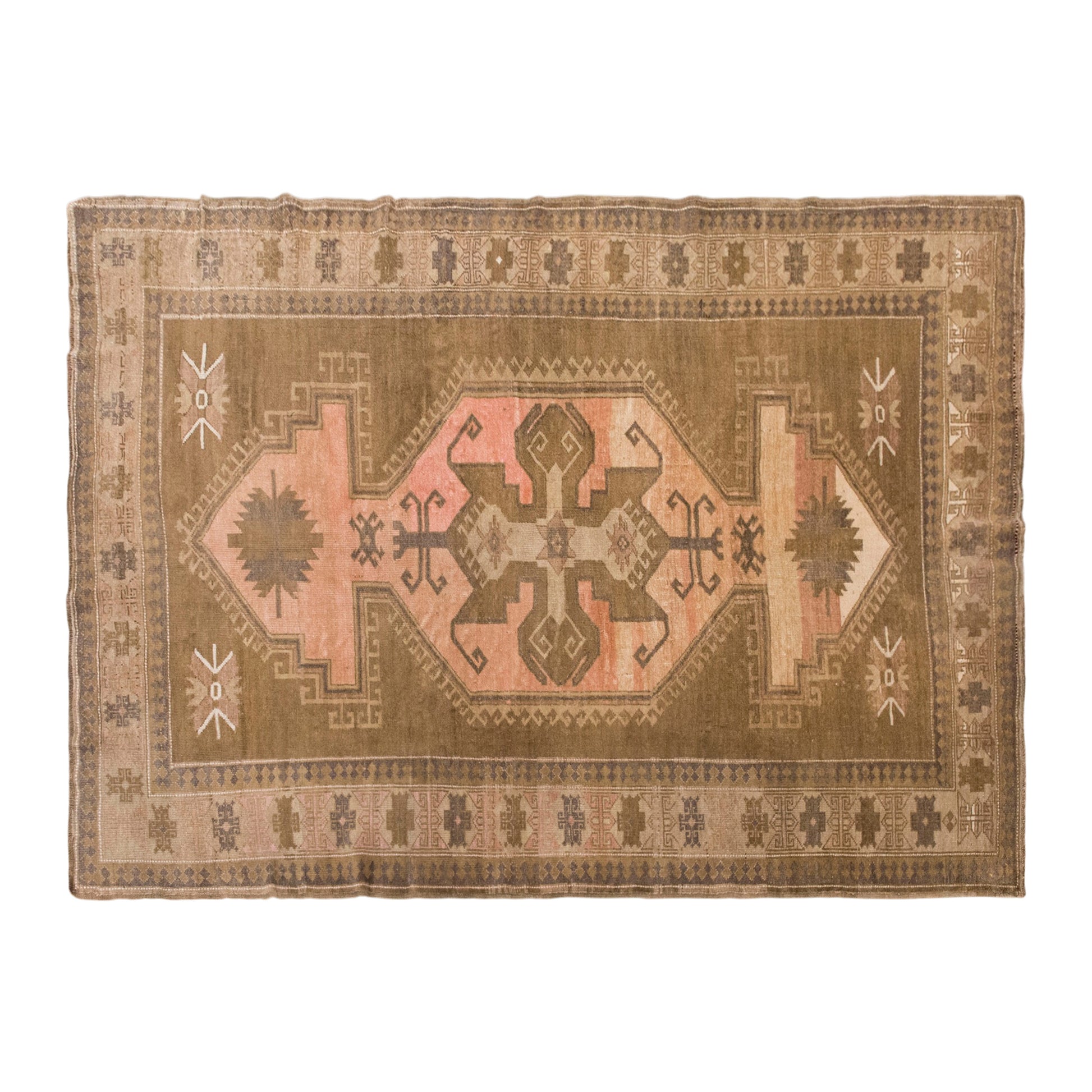 Vintage Large Rug, 196 x 263 cm / 6.4 x 8.6 ft