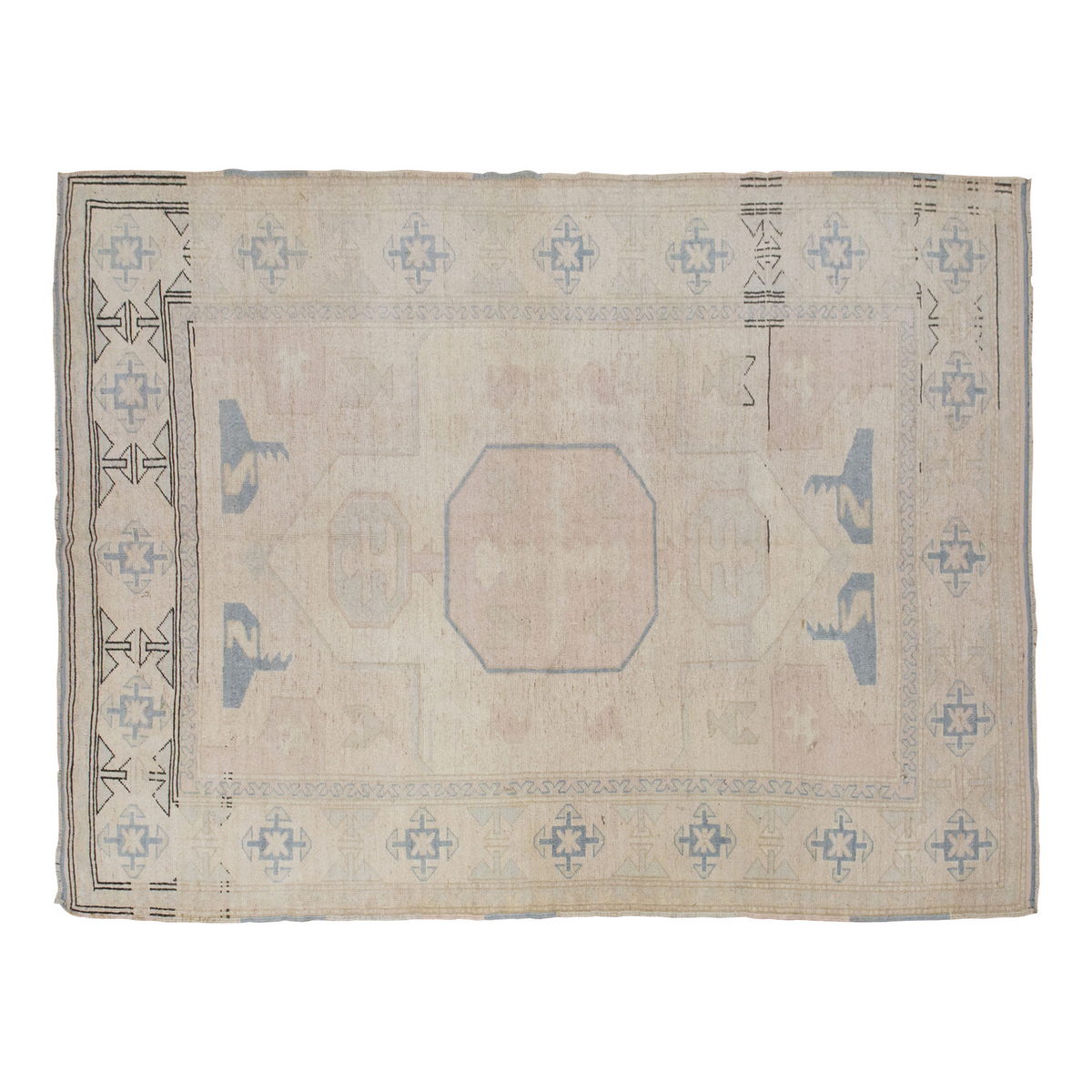 Vintage Large Rug, 6" x 9" feet / 182 x 272 cm