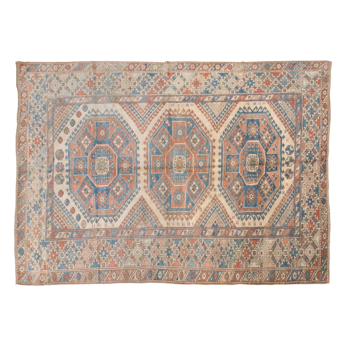 Vintage Large Rug, 6" x 9" feet / 183 x 270 cm