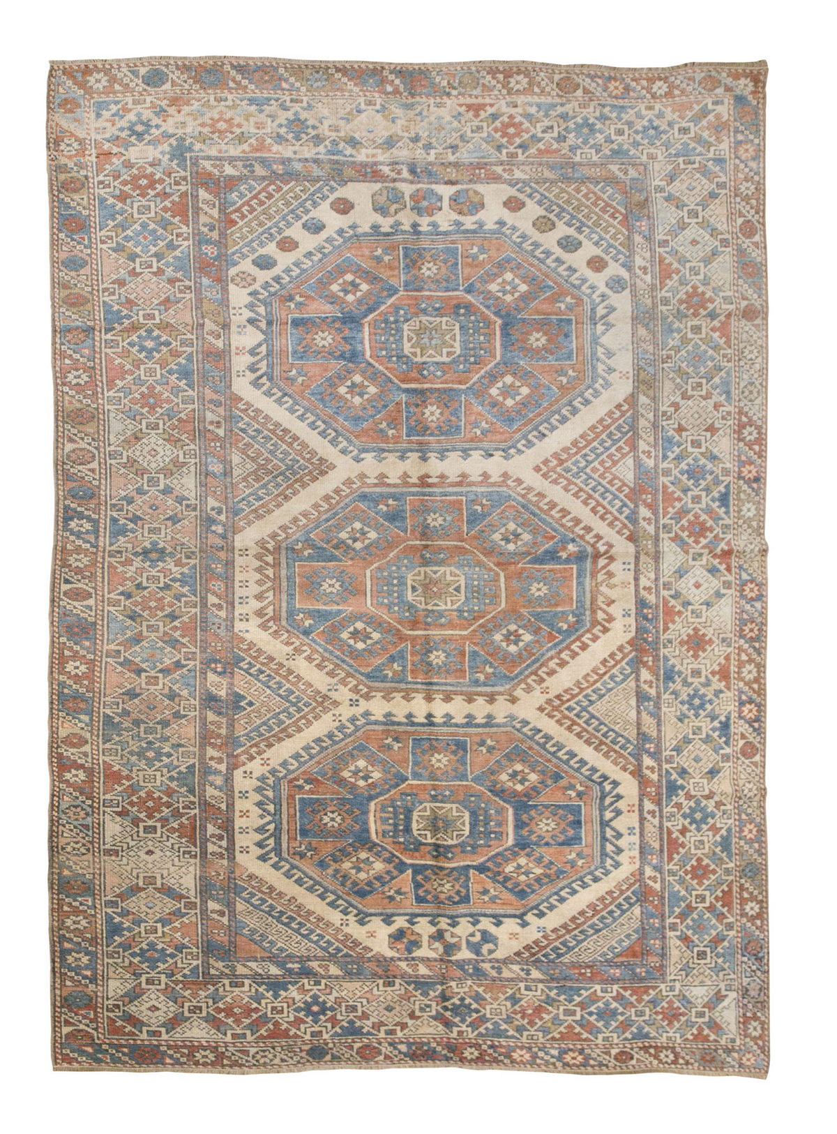 Vintage Large Rug, 6" x 9" feet / 183 x 270 cm