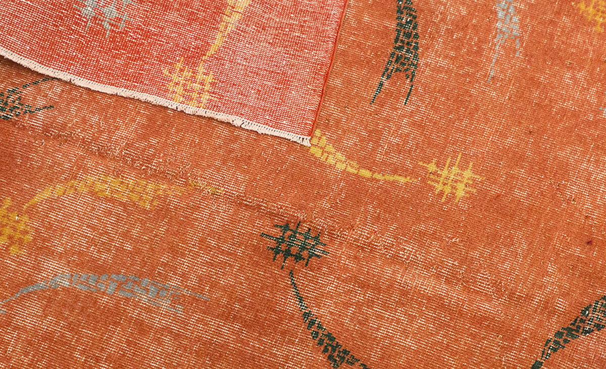 Vintage Large Rug, Oushak Area Rug 4'11" x 8'2" feet 150 x 250 cm